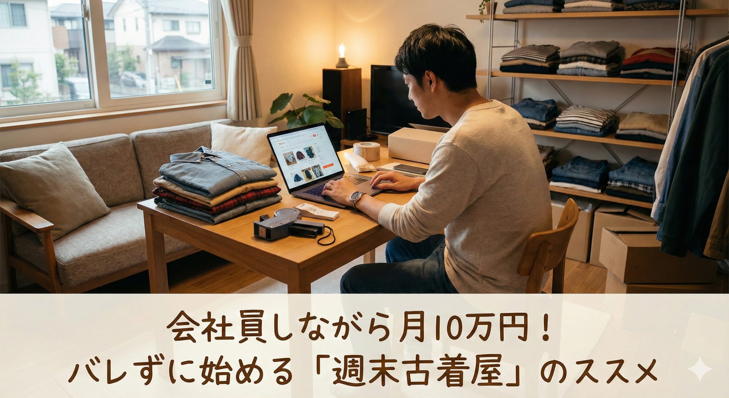 会社員しながら月10万円！バレずに始める「週末古着屋」のススメ