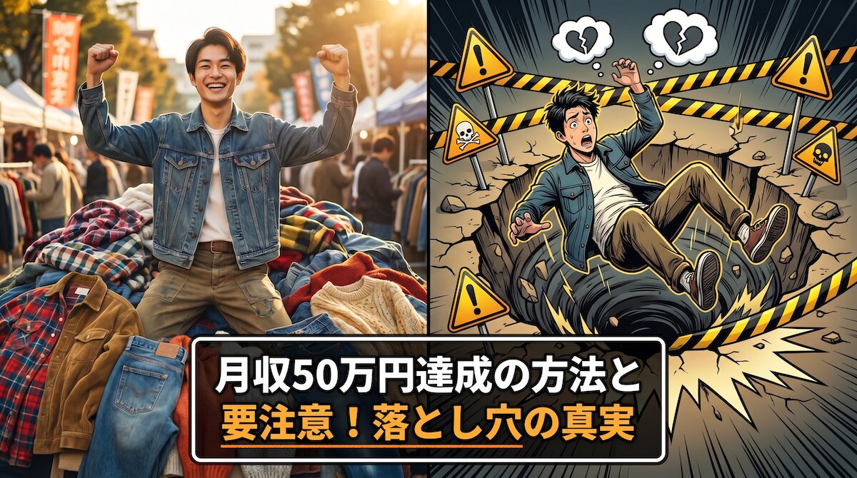 大学生が在学中に古着転売で月収50万円を達成した方法と、わいが見た「落とし穴」