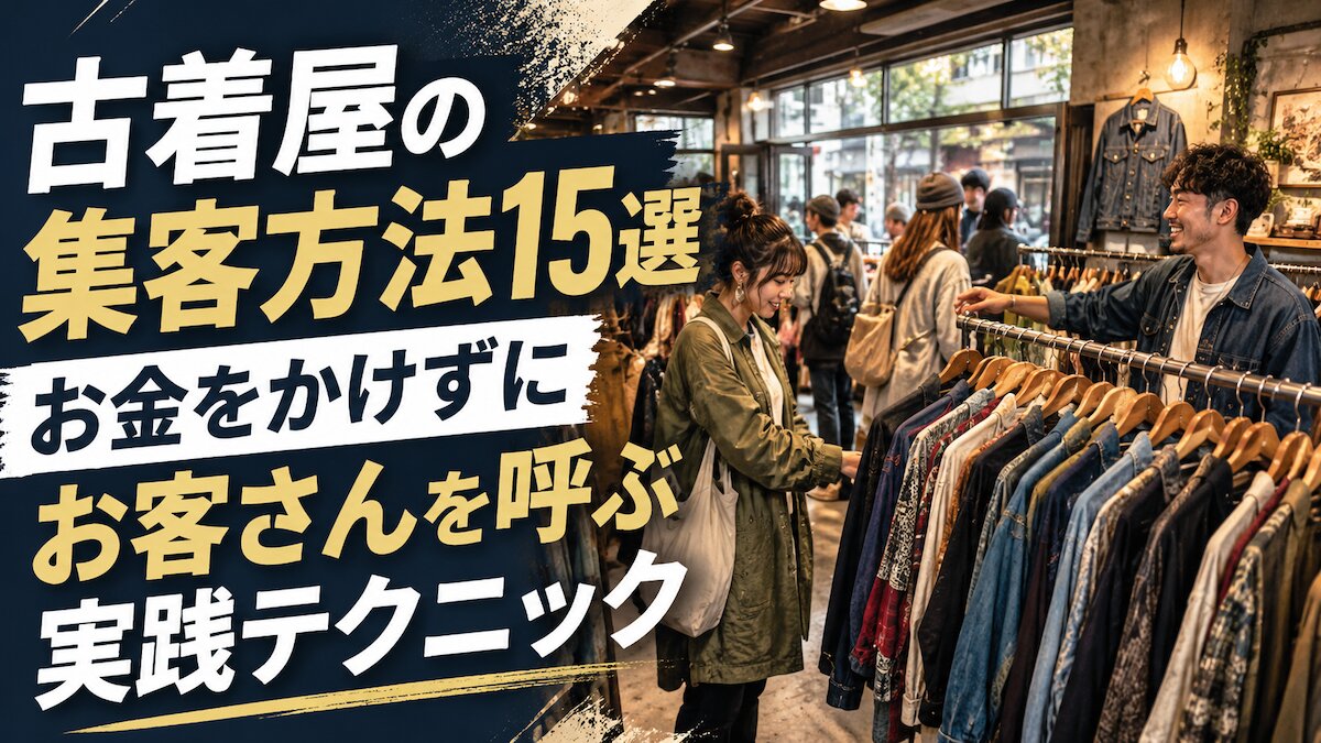 古着屋の集客方法15選：お金をかけずにお客さんを呼ぶ、わいが実践した全テクニック
