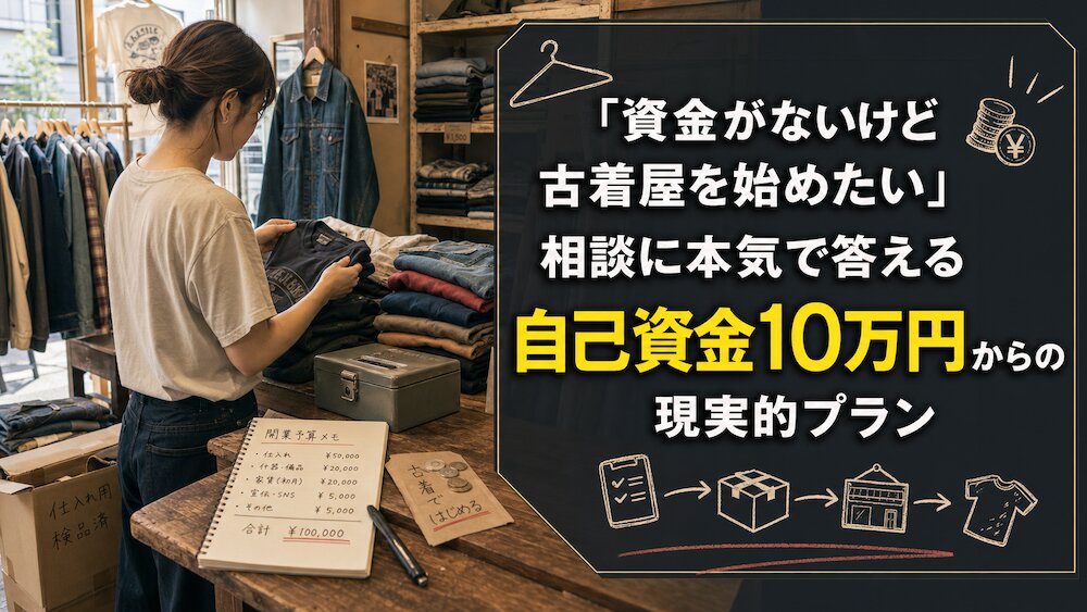 「資金がないけど古着屋を始めたい」相談に本気で答える。自己資金10万円からの現実的プラン