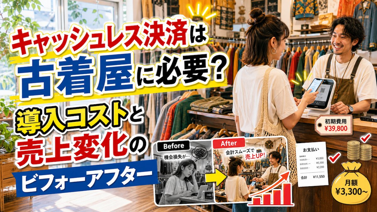 キャッシュレス決済は古着屋に必要？導入コストと売上変化のビフォーアフター