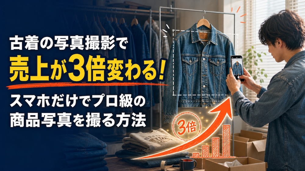 古着の写真撮影で売上が3倍変わる！スマホだけでプロ級の商品写真を撮る方法