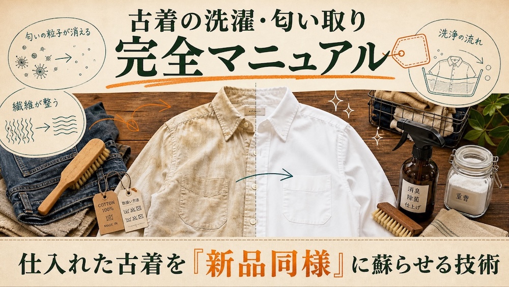 古着の洗濯・匂い取り完全マニュアル：仕入れた古着を「新品同様」に蘇らせる技術